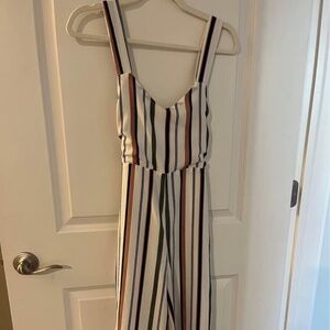 Striped Jumpsuit w/ tie waist